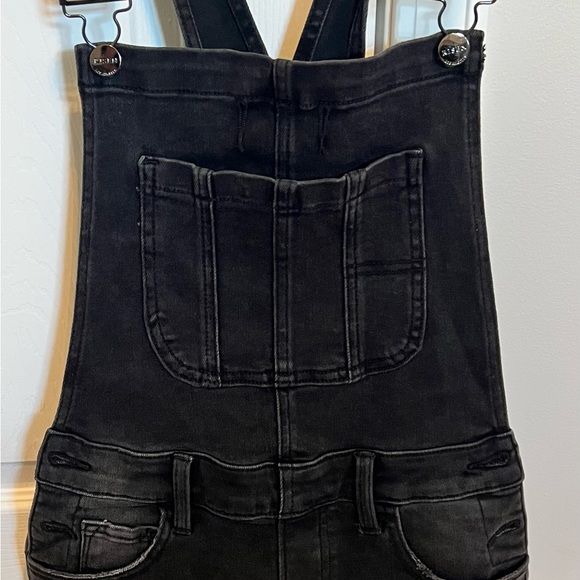 Black Denim Overalls - Picture 1 of 3